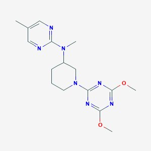 N-[1-(4,6-dimethoxy-1,3,5-triazin-2-yl)piperidin-3-yl]-N,5-dimethylpyrimidin-2-amine