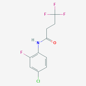 molecular formula C10H8ClF4NO B12239034 N-(4-chloro-2-fluorophenyl)-4,4,4-trifluorobutanamide 