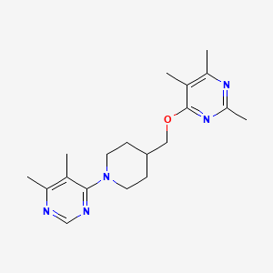 4-{[1-(5,6-Dimethylpyrimidin-4-yl)piperidin-4-yl]methoxy}-2,5,6-trimethylpyrimidine