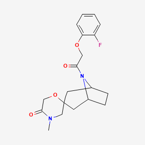 8-[2-(2-Fluorophenoxy)acetyl]-4'-methyl-8-azaspiro[bicyclo[3.2.1]octane-3,2'-morpholin]-5'-one