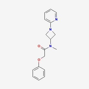 molecular formula C17H19N3O2 B12239060 N-methyl-2-phenoxy-N-[1-(pyridin-2-yl)azetidin-3-yl]acetamide 