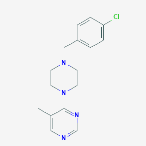 molecular formula C16H19ClN4 B12239068 4-{4-[(4-Chlorophenyl)methyl]piperazin-1-yl}-5-methylpyrimidine 