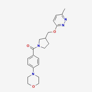 4-[4-(3-{[(6-Methylpyridazin-3-yl)oxy]methyl}pyrrolidine-1-carbonyl)phenyl]morpholine