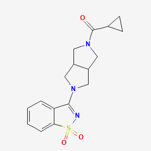 Cyclopropyl-[2-(1,1-dioxo-1,2-benzothiazol-3-yl)-1,3,3a,4,6,6a-hexahydropyrrolo[3,4-c]pyrrol-5-yl]methanone