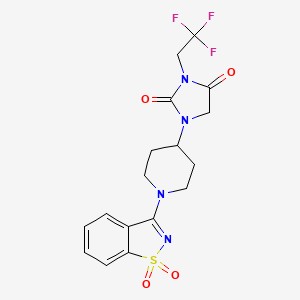 1-[1-(1,1-Dioxo-1,2-benzothiazol-3-yl)piperidin-4-yl]-3-(2,2,2-trifluoroethyl)imidazolidine-2,4-dione