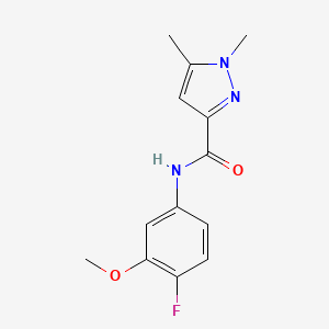 N-(4-fluoro-3-methoxyphenyl)-1,5-dimethyl-1H-pyrazole-3-carboxamide