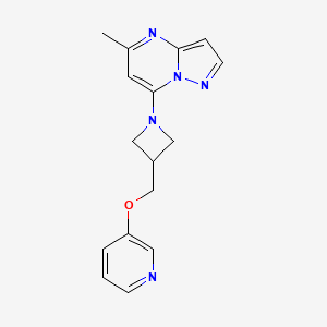 3-[(1-{5-Methylpyrazolo[1,5-a]pyrimidin-7-yl}azetidin-3-yl)methoxy]pyridine