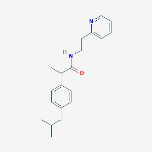 molecular formula C20H26N2O B12239157 2-[4-(2-methylpropyl)phenyl]-N-[2-(pyridin-2-yl)ethyl]propanamide 