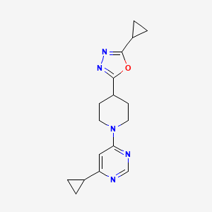 4-Cyclopropyl-6-[4-(5-cyclopropyl-1,3,4-oxadiazol-2-yl)piperidin-1-yl]pyrimidine