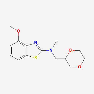 N-[(1,4-dioxan-2-yl)methyl]-4-methoxy-N-methyl-1,3-benzothiazol-2-amine