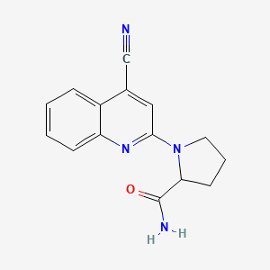 1-(4-Cyanoquinolin-2-yl)pyrrolidine-2-carboxamide