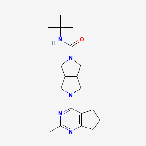 N-tert-butyl-5-{2-methyl-5H,6H,7H-cyclopenta[d]pyrimidin-4-yl}-octahydropyrrolo[3,4-c]pyrrole-2-carboxamide