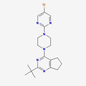 5-bromo-2-(4-{2-tert-butyl-5H,6H,7H-cyclopenta[d]pyrimidin-4-yl}piperazin-1-yl)pyrimidine