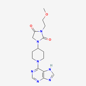 3-(2-methoxyethyl)-1-[1-(9H-purin-6-yl)piperidin-4-yl]imidazolidine-2,4-dione