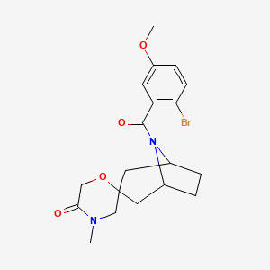 8-(2-Bromo-5-methoxybenzoyl)-4'-methyl-8-azaspiro[bicyclo[3.2.1]octane-3,2'-morpholin]-5'-one