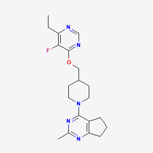 4-ethyl-5-fluoro-6-[(1-{2-methyl-5H,6H,7H-cyclopenta[d]pyrimidin-4-yl}piperidin-4-yl)methoxy]pyrimidine