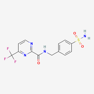 N-[(4-sulfamoylphenyl)methyl]-4-(trifluoromethyl)pyrimidine-2-carboxamide