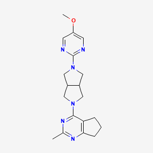 molecular formula C19H24N6O B12239329 5-methoxy-2-(5-{2-methyl-5H,6H,7H-cyclopenta[d]pyrimidin-4-yl}-octahydropyrrolo[3,4-c]pyrrol-2-yl)pyrimidine 