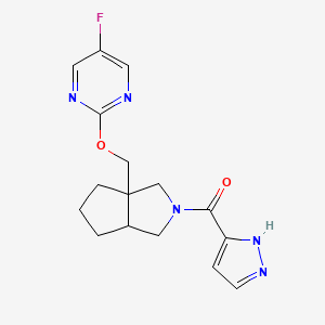 5-fluoro-2-{[2-(1H-pyrazole-3-carbonyl)-octahydrocyclopenta[c]pyrrol-3a-yl]methoxy}pyrimidine