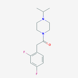 molecular formula C15H20F2N2O B12239339 2-(2,4-Difluorophenyl)-1-[4-(propan-2-yl)piperazin-1-yl]ethan-1-one 