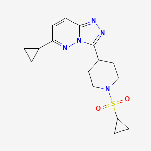 1-(Cyclopropanesulfonyl)-4-{6-cyclopropyl-[1,2,4]triazolo[4,3-b]pyridazin-3-yl}piperidine