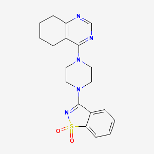 3-[4-(5,6,7,8-Tetrahydroquinazolin-4-yl)piperazin-1-yl]-1lambda6,2-benzothiazole-1,1-dione