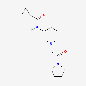 N-{1-[2-oxo-2-(pyrrolidin-1-yl)ethyl]piperidin-3-yl}cyclopropanecarboxamide