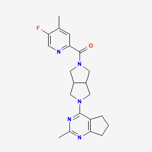 5-fluoro-4-methyl-2-(5-{2-methyl-5H,6H,7H-cyclopenta[d]pyrimidin-4-yl}-octahydropyrrolo[3,4-c]pyrrole-2-carbonyl)pyridine