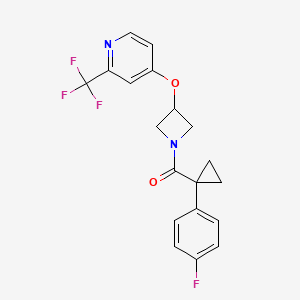 4-({1-[1-(4-Fluorophenyl)cyclopropanecarbonyl]azetidin-3-yl}oxy)-2-(trifluoromethyl)pyridine