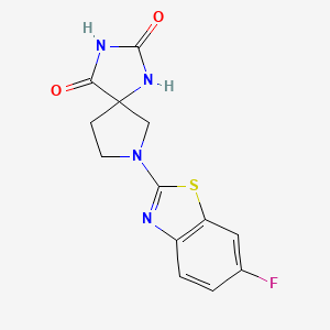 7-(6-Fluoro-1,3-benzothiazol-2-yl)-1,3,7-triazaspiro[4.4]nonane-2,4-dione