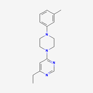 molecular formula C17H22N4 B12239433 4-Ethyl-6-[4-(3-methylphenyl)piperazin-1-yl]pyrimidine 