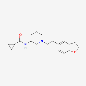 N-{1-[2-(2,3-dihydro-1-benzofuran-5-yl)ethyl]piperidin-3-yl}cyclopropanecarboxamide