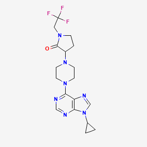 3-[4-(9-cyclopropyl-9H-purin-6-yl)piperazin-1-yl]-1-(2,2,2-trifluoroethyl)pyrrolidin-2-one