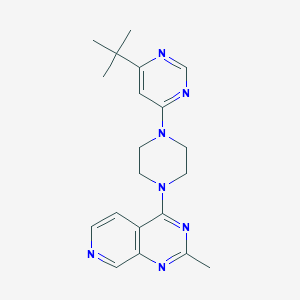 molecular formula C20H25N7 B12239452 4-Tert-butyl-6-(4-{2-methylpyrido[3,4-d]pyrimidin-4-yl}piperazin-1-yl)pyrimidine 