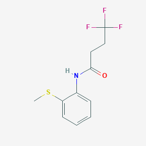 molecular formula C11H12F3NOS B12239455 4,4,4-trifluoro-N-[2-(methylsulfanyl)phenyl]butanamide 