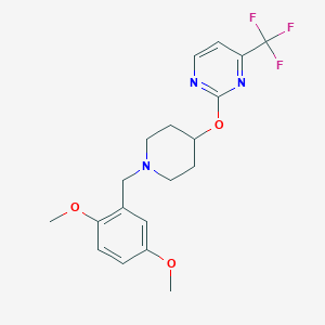 2-({1-[(2,5-Dimethoxyphenyl)methyl]piperidin-4-yl}oxy)-4-(trifluoromethyl)pyrimidine