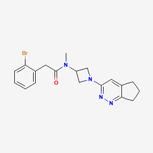 2-(2-bromophenyl)-N-(1-{5H,6H,7H-cyclopenta[c]pyridazin-3-yl}azetidin-3-yl)-N-methylacetamide