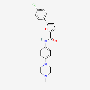 molecular formula C22H22ClN3O2 B1223949 5-(4-氯苯基)-N-[4-(4-甲基-1-哌嗪基)苯基]-2-呋喃甲酰胺 