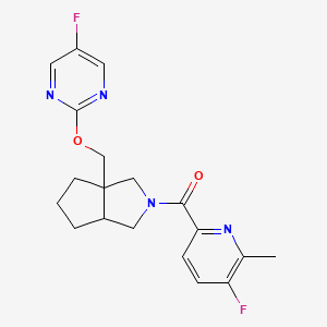 5-Fluoro-2-{[2-(5-fluoro-6-methylpyridine-2-carbonyl)-octahydrocyclopenta[c]pyrrol-3a-yl]methoxy}pyrimidine