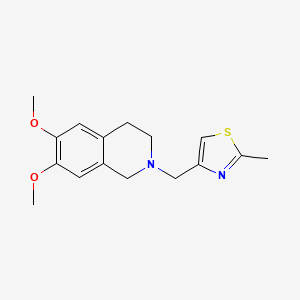 6,7-Dimethoxy-2-[(2-methyl-1,3-thiazol-4-yl)methyl]-1,2,3,4-tetrahydroisoquinoline