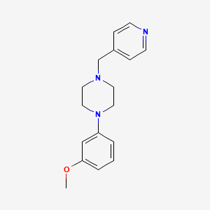 molecular formula C17H21N3O B12239569 1-(3-Methoxyphenyl)-4-[(pyridin-4-yl)methyl]piperazine 