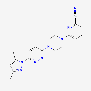 6-{4-[6-(3,5-dimethyl-1H-pyrazol-1-yl)pyridazin-3-yl]piperazin-1-yl}pyridine-2-carbonitrile