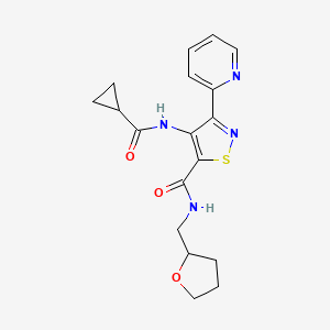 4-cyclopropaneamido-N-[(oxolan-2-yl)methyl]-3-(pyridin-2-yl)-1,2-thiazole-5-carboxamide