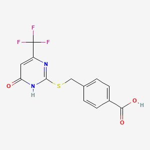 4-({[4-Hydroxy-6-(trifluoromethyl)pyrimidin-2-yl]sulfanyl}methyl)benzoic acid