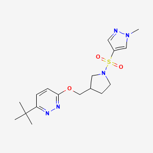 3-tert-butyl-6-({1-[(1-methyl-1H-pyrazol-4-yl)sulfonyl]pyrrolidin-3-yl}methoxy)pyridazine