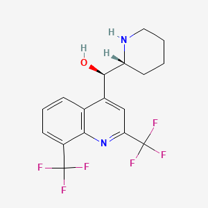 molecular formula C17H16F6N2O B1223973 (R)-[2,8-双(三氟甲基)-4-喹啉基]-[(2R)-2-哌啶基]甲醇 CAS No. 51744-84-4