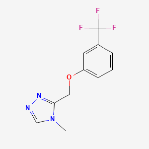 molecular formula C11H10F3N3O B12239730 4-methyl-3-{[3-(trifluoromethyl)phenoxy]methyl}-4H-1,2,4-triazole 