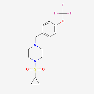 1-(Cyclopropanesulfonyl)-4-{[4-(trifluoromethoxy)phenyl]methyl}piperazine