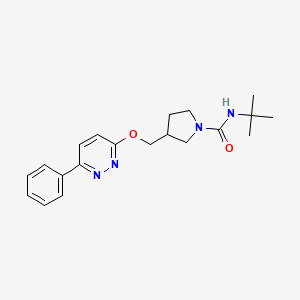 N-tert-butyl-3-{[(6-phenylpyridazin-3-yl)oxy]methyl}pyrrolidine-1-carboxamide