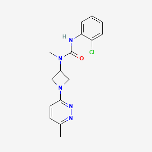 molecular formula C16H18ClN5O B12239761 1-(2-Chlorophenyl)-3-methyl-3-[1-(6-methylpyridazin-3-yl)azetidin-3-yl]urea 